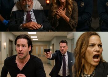 “Did you hear that…?” — Sharon freezes behind the door, her heart pounding as Clare’s voice cuts through the darkness.