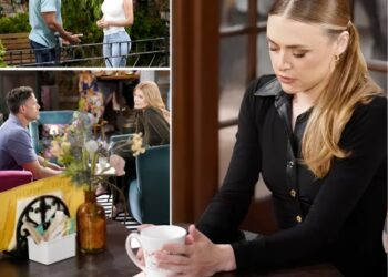 “Did you hear that…?” — Sharon freezes behind the door, her heart pounding as Clare’s voice cuts through the darkness.