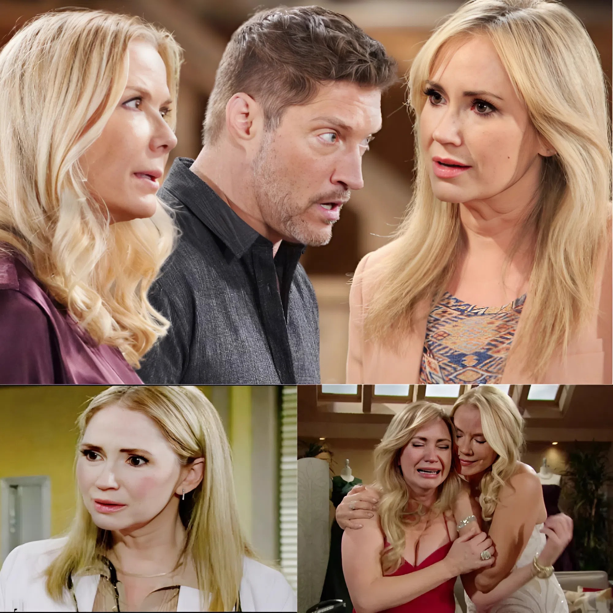 Bridget Forrester’s return shakes everything. “We’ll keep this secret—for now,” Brooke whispers to Taylor, sealing a fragile pact.