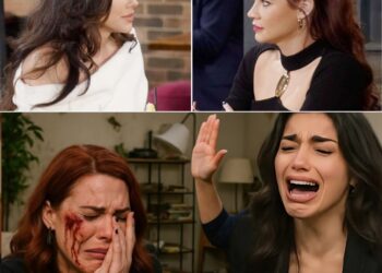 Audra Charles’ hand connecting with Sally Spectra’s face is the kind of shocking moment that stops Genoa City in its tracks.