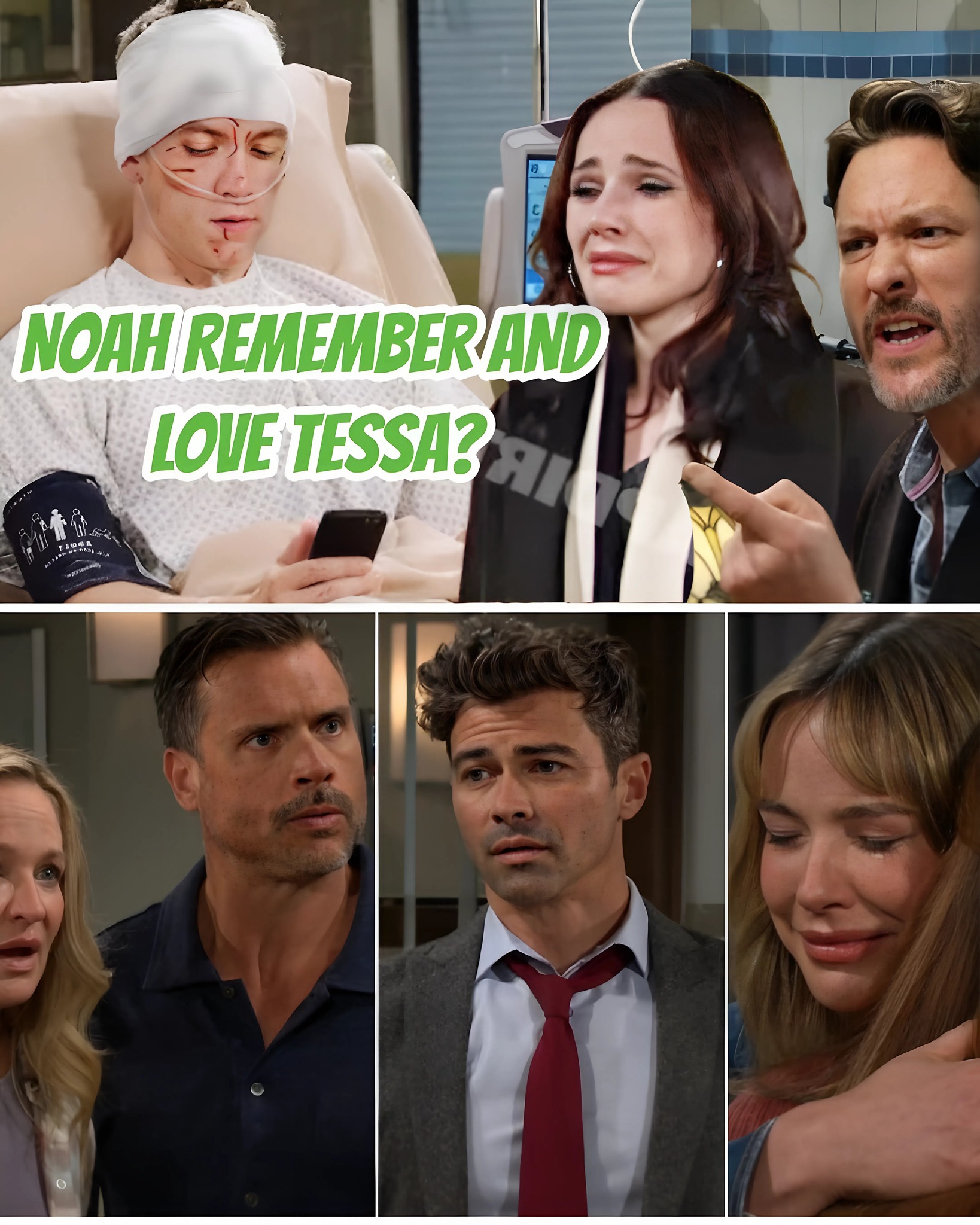 SHOCKING NEWS!! Tessa hugs Noah and cries when he wakes up – breaking up with Daniel? The Young And The Restless
