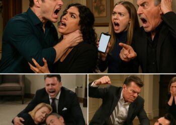 “Did you hear that…?” — Sharon freezes behind the door, her heart pounding as Clare’s voice cuts through the darkness.