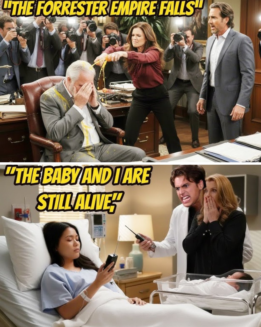 1“The Forrester Empire Falls PR Disaster and Katie’s Battle for the Chair” The Bold and the Beautiful